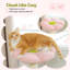 Tour pour chat 28 po avec perchoir à fleurs confortable, grand hamac avec 2 cuves compostables remplaçables
