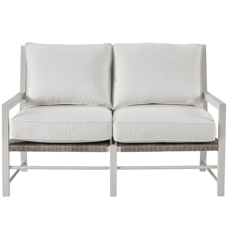 51'' Wide Straight Aluminum Loveseat with Sunbrella® Cushions
