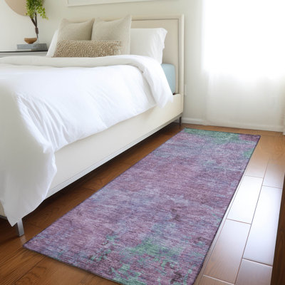 Machine Washable Indoor/Outdoor Cinead ACN1710 Lavender Rug
