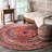 Handmade Braided Bohemian Cotton Multicolor Area Rug-2054024656