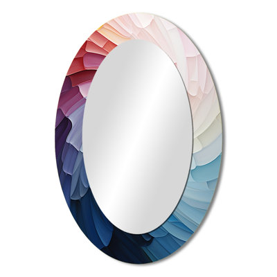 Colorful Rainbow Arc Of Simplicity - Traditional Oval Wall Mirror
