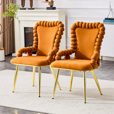 Chaises de salle à manger orange