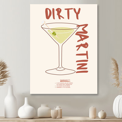 Salon d'art Martini sale avec olive à 5 à 7 cocktails