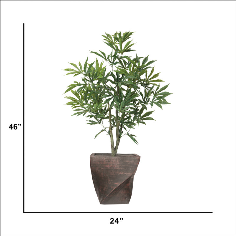 45.5'' Faux Cannabis Tree in Planter