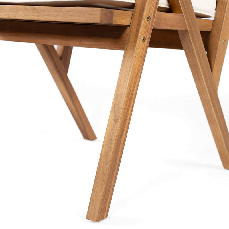Chaise de patio avec coussin (ensemble de 2)