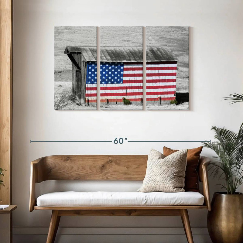 Drapeau américain Borges Barn, H 28 po x l 45 po