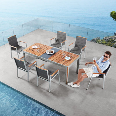 Geneva Outdoor 7 - Piece Teak Dining Set