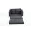3 Fold Sofa,Convertible Futon Couch Sleeper Sofabed,Space Saving Loveseat,Pull Out Couch Bed For Living Room,Dark Grey & Light Grey & Beige,Velvet Linen Fabric