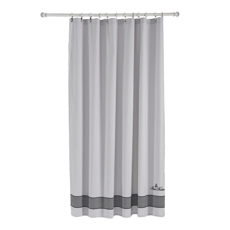Cotton Shower Curtain, Silver