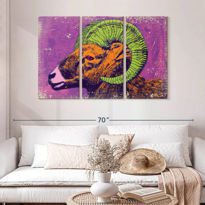 Mouflon rétro Brampt, H 32 po x l 50 po