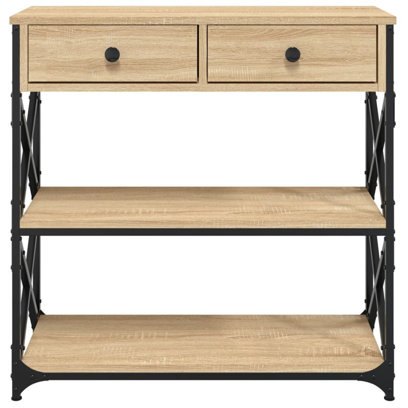Console Table, Sonoma Oak, 75cm H x 75cm W x 28cm D