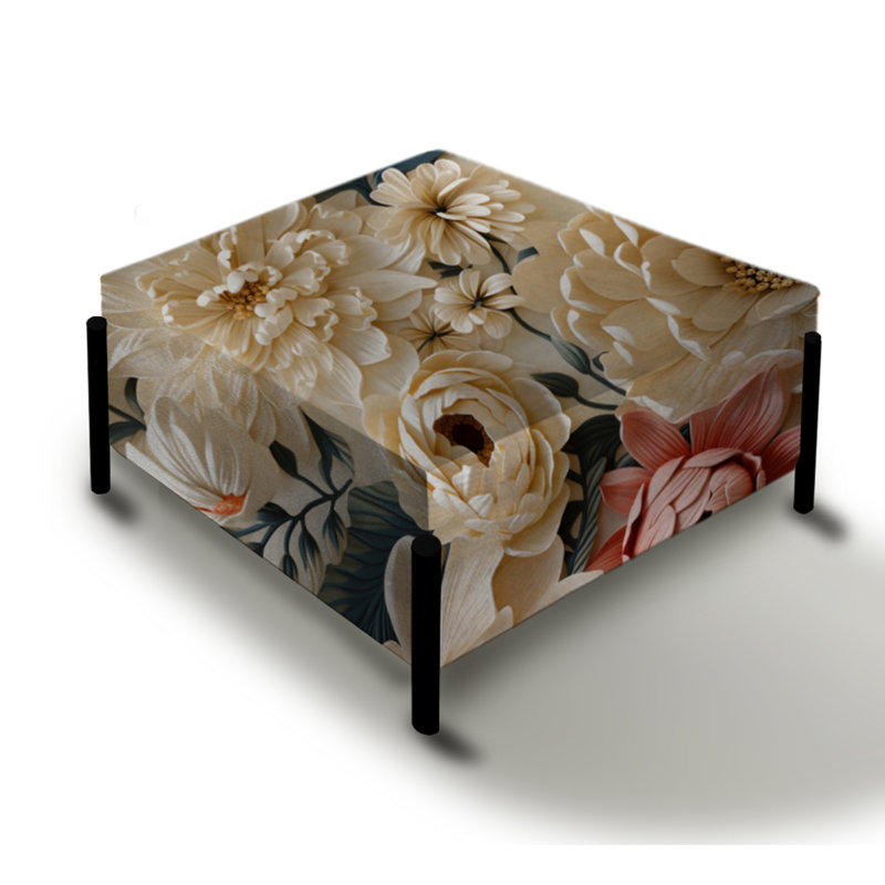Repose-pieds Dews Hideaway Radiant Lace Inspired Floral Botanic I - Floral