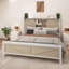 Farmhouse Platform Storage Bed with Bookcase Headboard and Built-In Charging Station-1332075233-1332075236