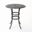 Table de patio en aluminium coulé à hauteur de bar avec trou pour parasol