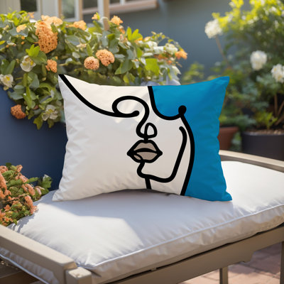 Coussin lombaire réversible intérieur / extérieur Jai Abstract
