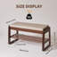 Banc de rangement pour chaussures en bois massif L 31,5 po avec siège en cuir végétalien et compartiment relevable-529503776-529503777