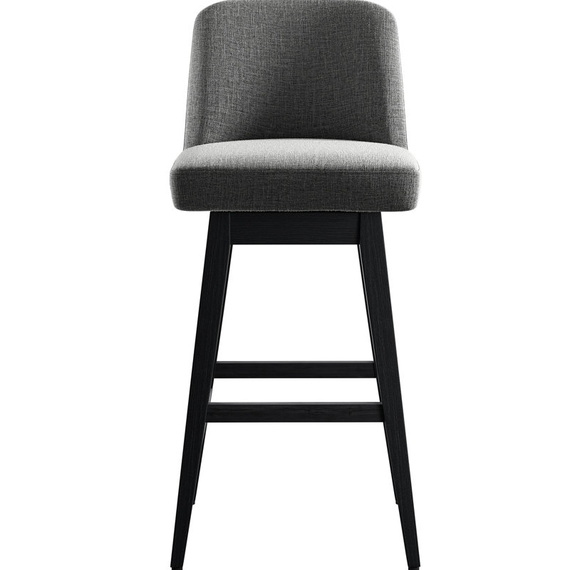 De 2 tabourets de comptoir pivotants gris anthracite 360. Siège de salle à manger confortable. Fabrication avec des matériaux de qualité - bois, métal, tissu, mousse. Conception américaine, style moderne. Facile à assembler. 21,83