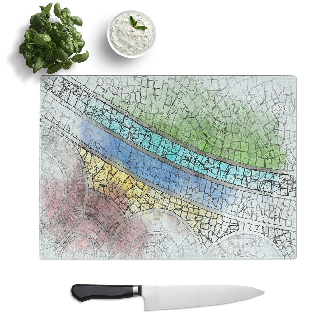 Glass Mosaic Art in Abstract Chopping Board