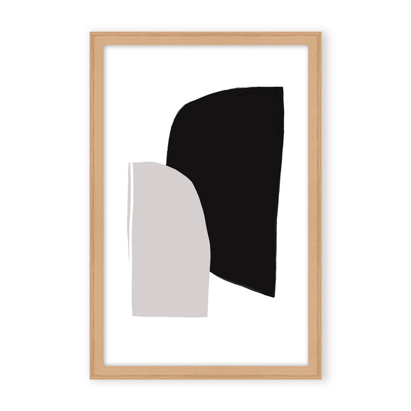 Abstractions No 5 Print by Anastasia Sawall, 36" H x 24" W x 1.125" D, Beige, Framed Matted Print