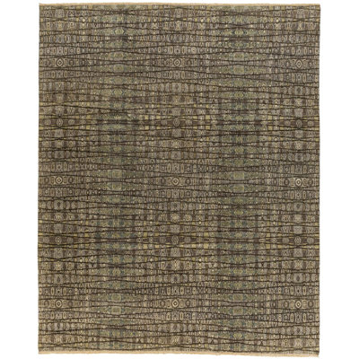 Crescendo Wool Geometric Area Rug in Brown/Gold/Gray