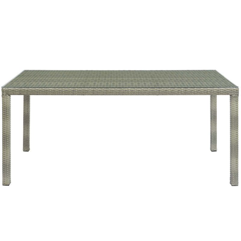 Table de salle à manger d'extérieur Conduit, Velours gris clair