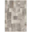 Geometric Handwoven Leather Rug with Studio Felt-596801116