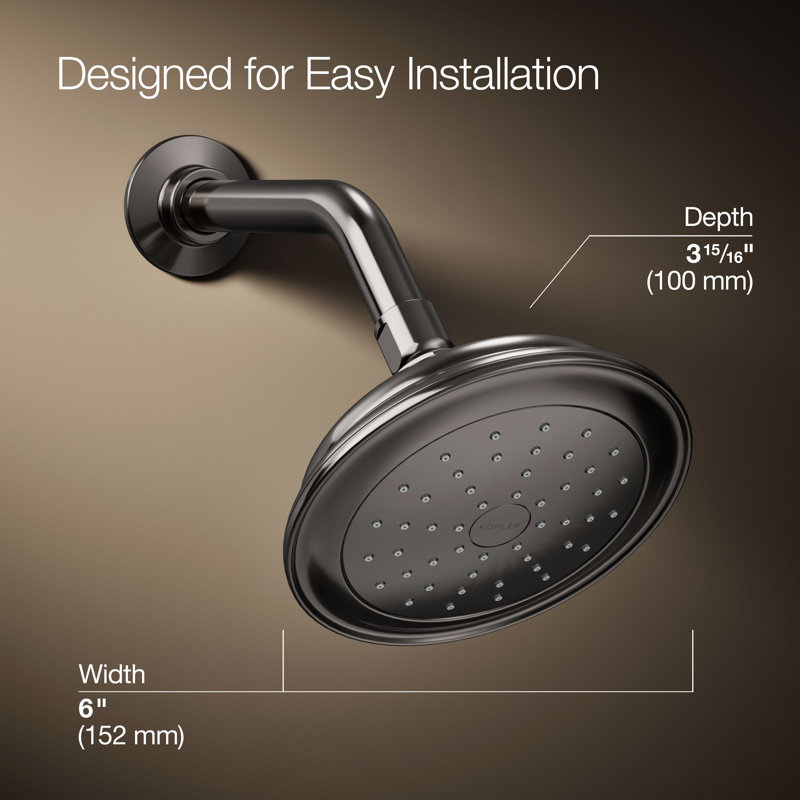Artifacts Full/Standard Fixed Shower Head with Katalyst Air Induction Spray, Vibrant Titanium