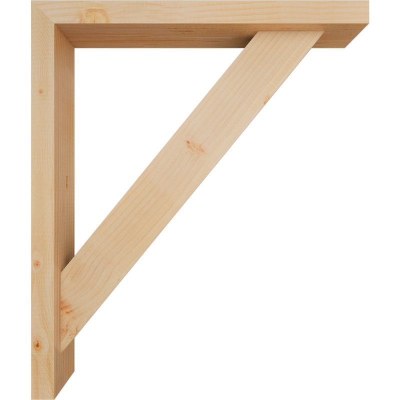 Support de bloc traditionnel avec entretoise décalée, 26 x 22, Sapin Douglas de l 3 1/2 (lisse)
