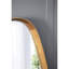 Miroir mural irrégulier avec cadre en bois, 30 po x 38 po, pour le salon, la salle de bain, le vestibule, style minimaliste, bords courbés, 50% pin, 25% silhouette de salle de bain, mélange de décor, bords