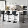 4-piece Swivel Bar Stool Set – Adjustable Height Counter Stools With Back