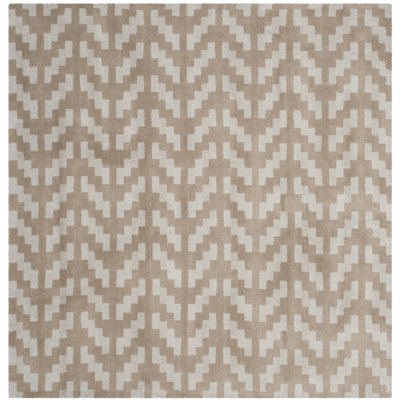 Geometric Sanyla Hand-Tufted Wool Grey/Taupe Area Rug
