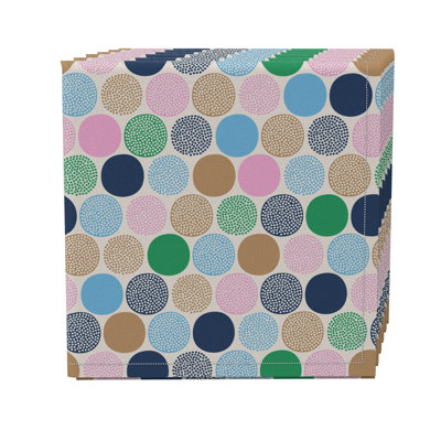 Cotton Twill Polka Dots Square Napkin