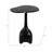 Modern Contemporary Accent Table with Marble Top and Sculpted Stone Aluminum Metal Base.-106720832