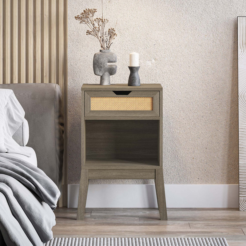Anurima End Table and Built-In Outlets