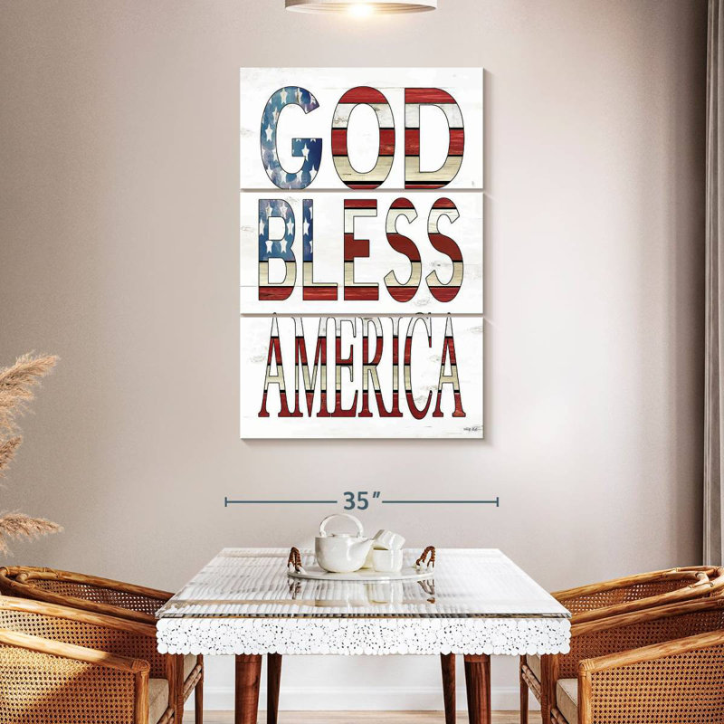 Kema Patriotic God Bless America, H 50 po x l 32 po