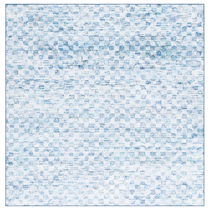 Athiran Performance Machine Washable Abstract Rug, Square 6'