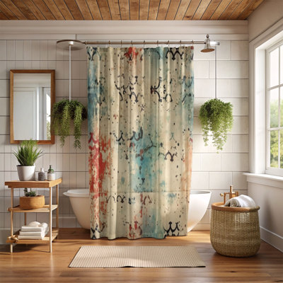 Rideaux de douche Retro Tiles - Premium