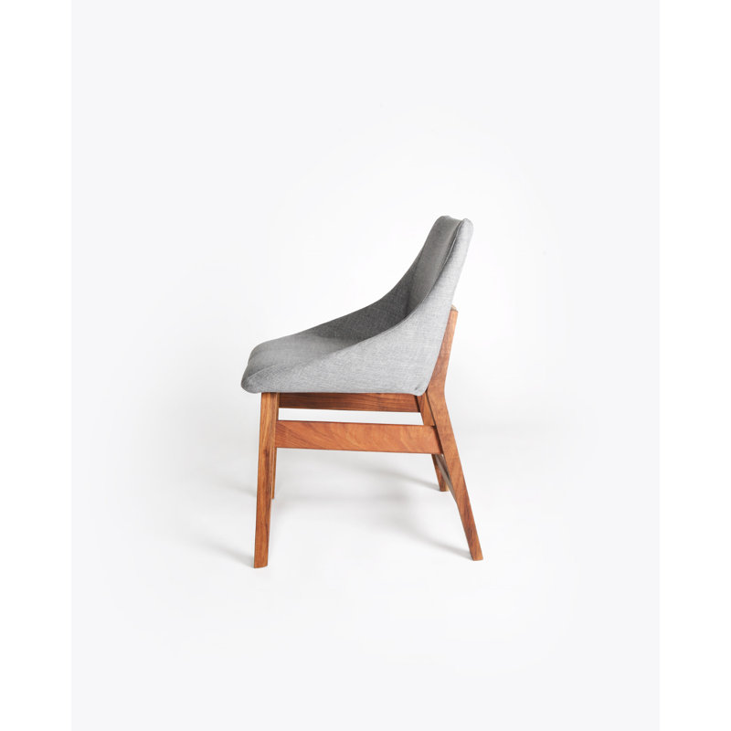 Nina Fabric Side Chair, Steel