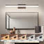 Luminaire de salle de bain moderne à DEL 32 po - Élégante applique murale en métal noir pour miroir, vestiaire ou lavabo-480812761-480812762