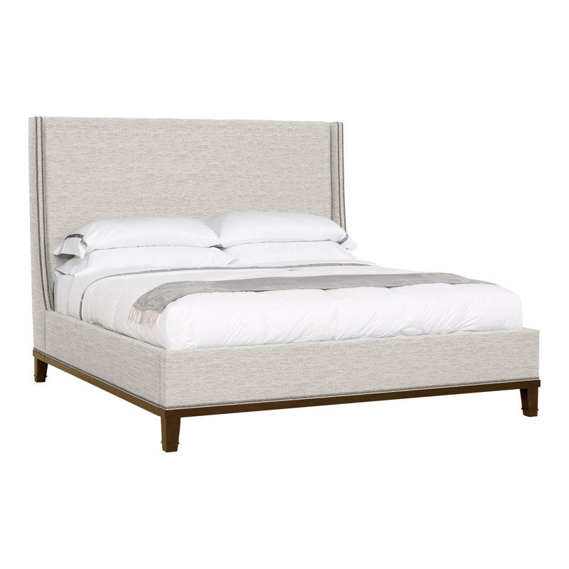 Michael Weiss Cleo Queen Upholstered Bed, Tarbee Dove, King, Dove Gray
