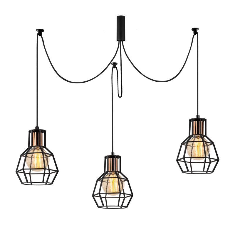 Luminaire suspendu géométrique à 3 lumières Daventry