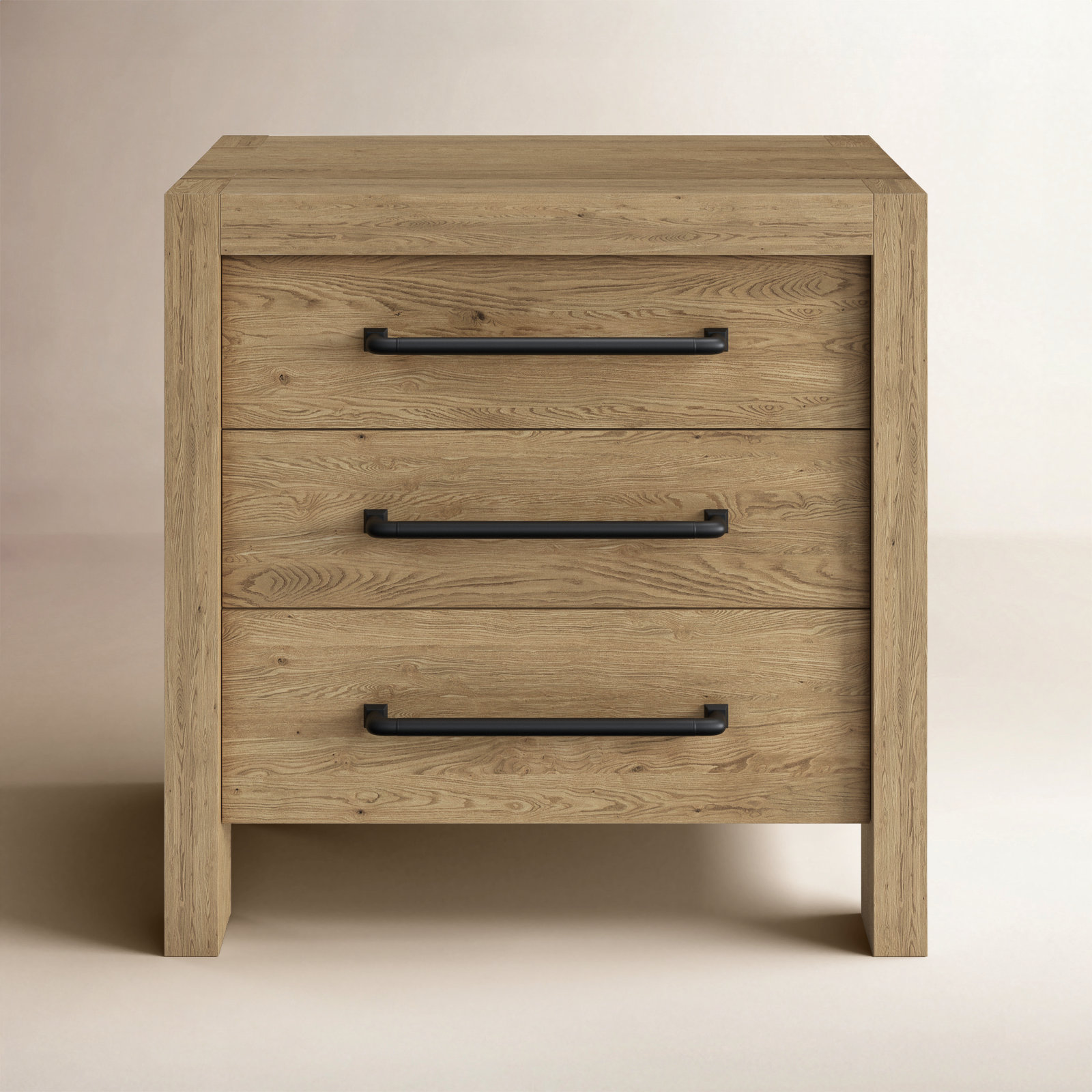 Laroche 3 - Drawer Nightstand, Pale Oak