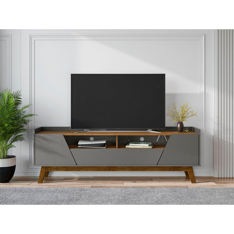 Marcus TV Stand for TVs up to 70", Gray/Nature