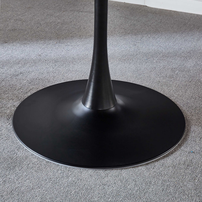 Cherod Round Dining Table, 28.74" H x 42.12" L x 42.12" W, Black