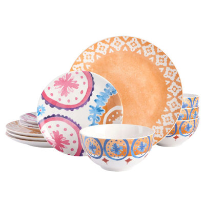 Gibson Tia Mowry Melamine Dinnerware Set  Service for 4