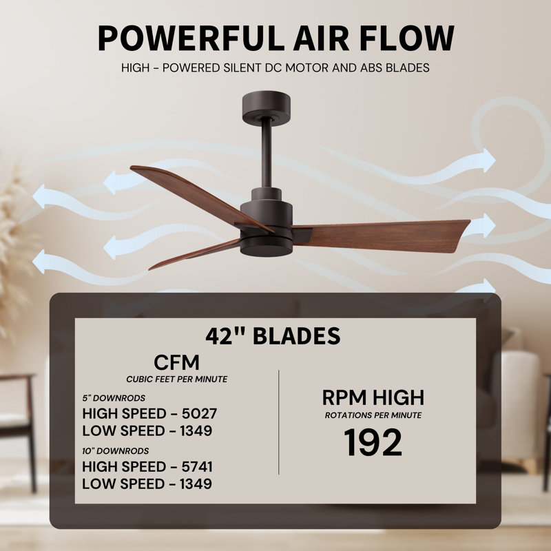 Alessandra Outdoor Downrod Ceiling Fan, Matte White, Brushed Nickel