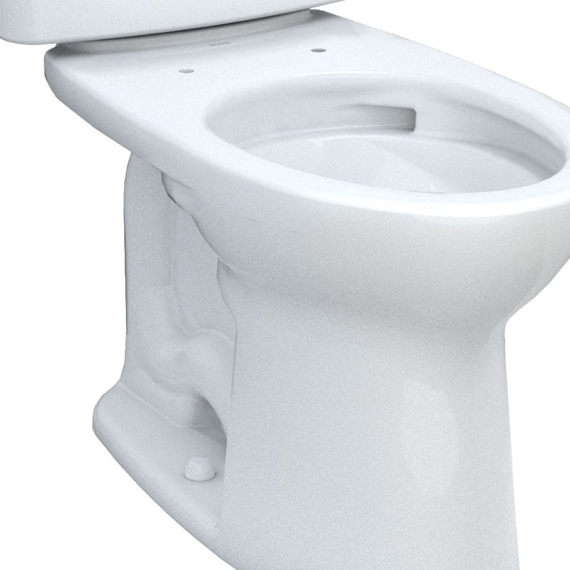 Drake® 1.28 GPF (Water Efficient) Elongated Two-Piece Toilet with Tornado Flush® (Seat Not Included), 12", Cotton White