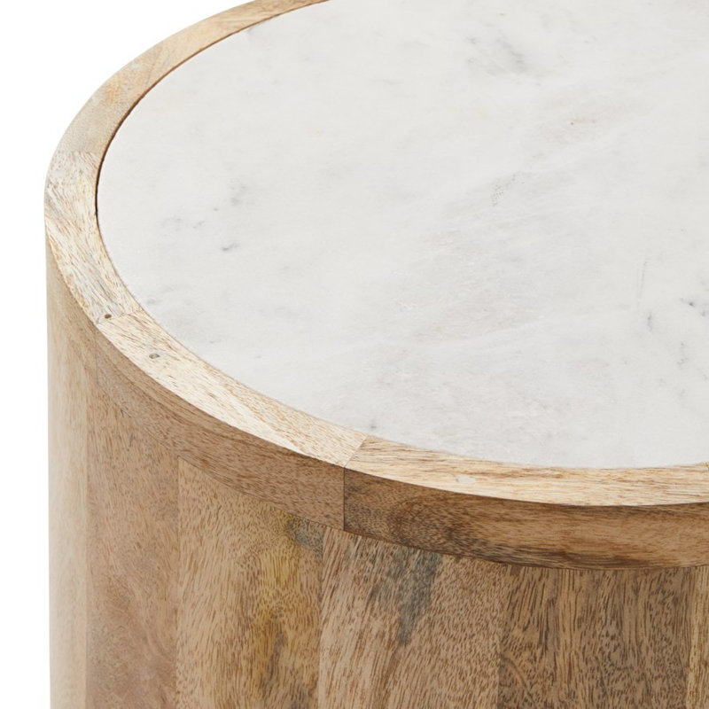 Gresh Marble Top End Table