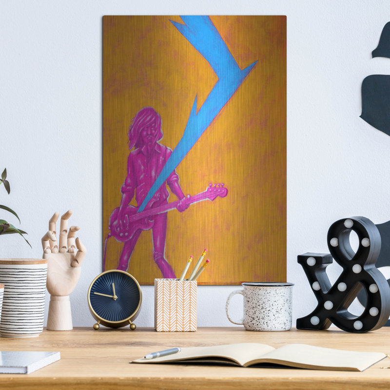 «Bass Man Alt» Craig Snodgrass, art mural en métal, H 16 po x l 12 po