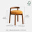 Tabouret de coiffeuse en bois massif MCM avec siège rembourré, pour chambre à coucher et vestiaire-81782451-81782600